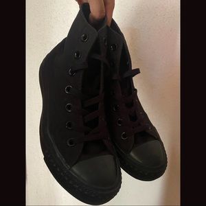 Black high top converse
